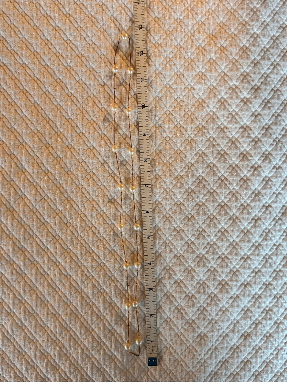 Delicate Gold-Tone Chain Necklace with Saltwater Pearls